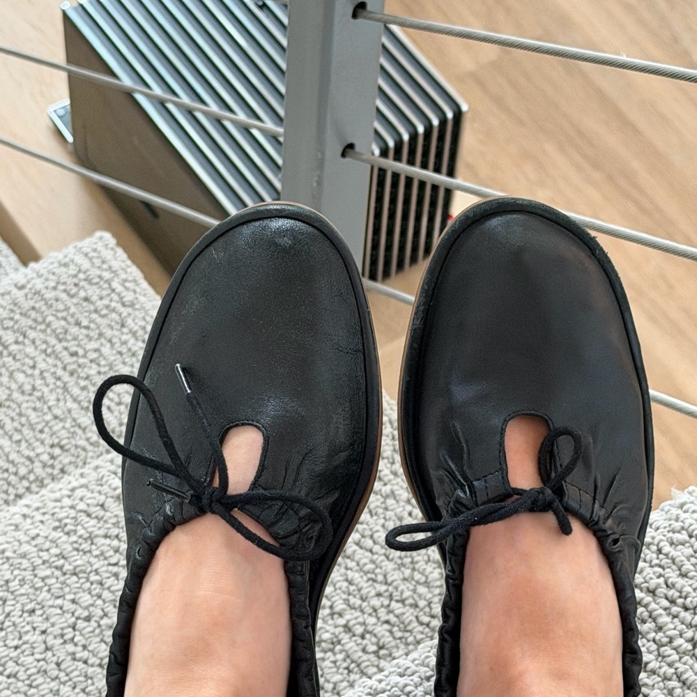 Anthropology tie-front ballet flats